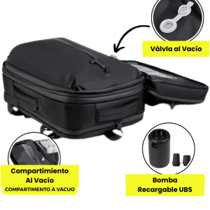 Morral de Vaje con Compresión de aire al Vacío - con Bomba Recargable USB Kavada Bodega Mayorista