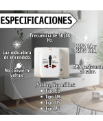 Adaptador Universal de Enchufe Internacional para Viajes Kavada Bodega Mayorista