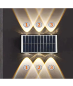 Lámpara Solar LED Exterior de Pared 6 Luces LED PD-6W Kavada Bodega Mayorista