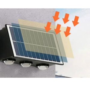 Lámpara Solar LED Exterior de Pared 6 Luces LED PD-6W Kavada Bodega Mayorista