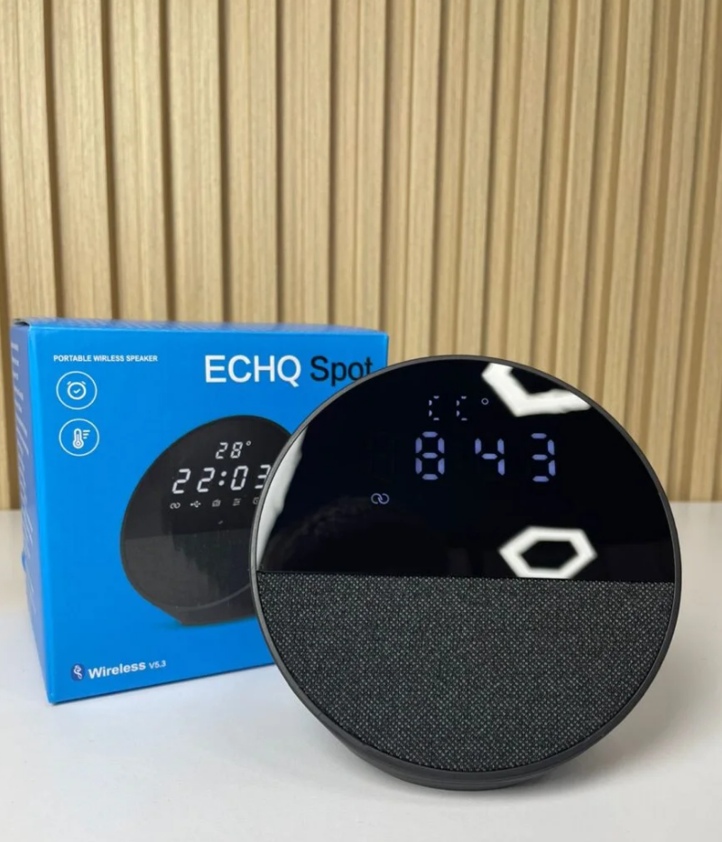 Parlante Alaxe Spot Bluetooth 5.3 con Reloj y Pantalla LED Kavada Bodega Mayorista