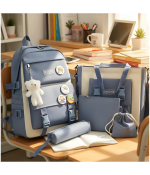 Set de Mochila Escolar 5 Piezas para Niña con Lonchera y Estuche Kavada Bodega Mayorista