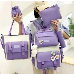 Set de Mochila Escolar 5 Piezas para Niña con Lonchera y Estuche Kavada Bodega Mayorista