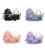 Set de Mochila Escolar 5 Piezas para Niña con Lonchera y Estuche Kavada Bodega Mayorista