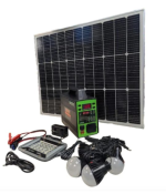 Sistema Solar Kavada Bodega Mayorista 350W GD-350M con Panel Solar, 4 Bombillo
