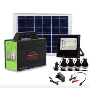 Sistema Solar Kavada Bodega Mayorista 350W GD-350M con Panel Solar, 4 Bombillo